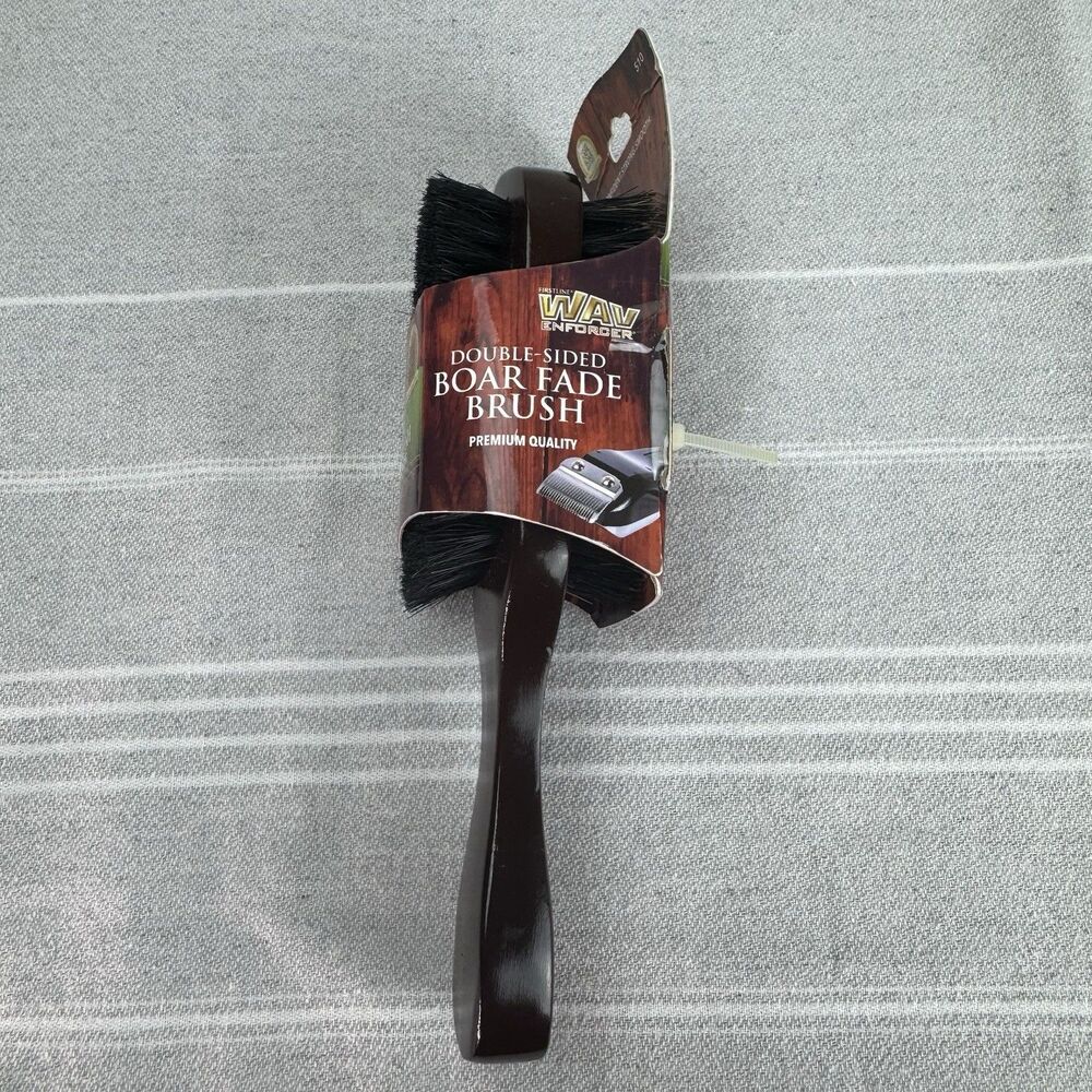 Double-Sided Boar Fade Brush - Brown/Black